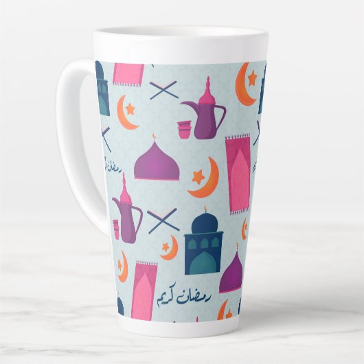 Happy Ramadan Pattern Milchtasse (Linke Ecke)