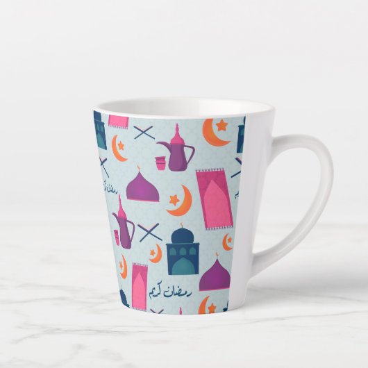 Happy Ramadan Pattern Milchtasse (Rechts)