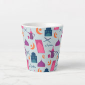 Happy Ramadan Pattern Milchtasse (Vorderseite)