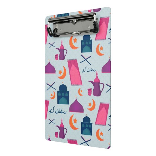 Happy Ramadan Pattern Mini Klemmbrett (Gewinkelt2)