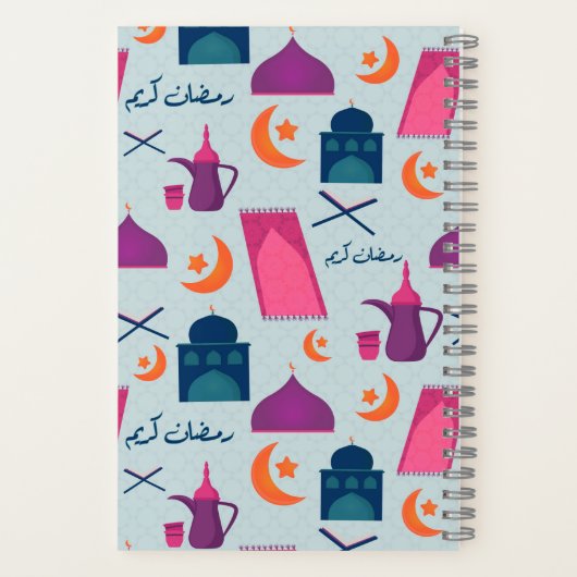 Happy Ramadan Pattern Notizblock (Rückseite)