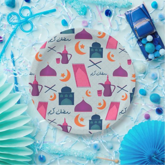 Happy Ramadan Pattern Pappteller (Party)