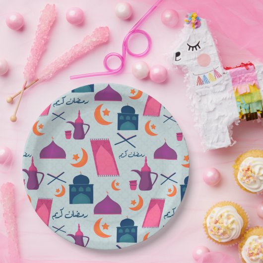 Happy Ramadan Pattern Pappteller (Party)