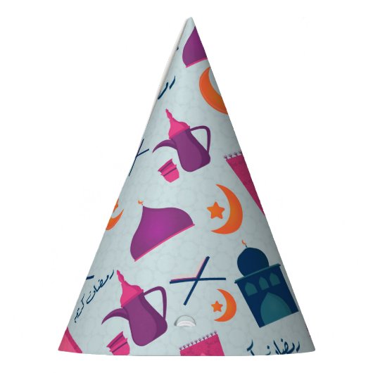 Happy Ramadan Pattern Partyhütchen (Links)