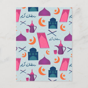 Happy Ramadan Pattern Postkarte