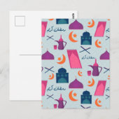 Happy Ramadan Pattern Postkarte (Vorne/Hinten)