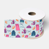 Happy Ramadan Pattern Ripsband (Spule)