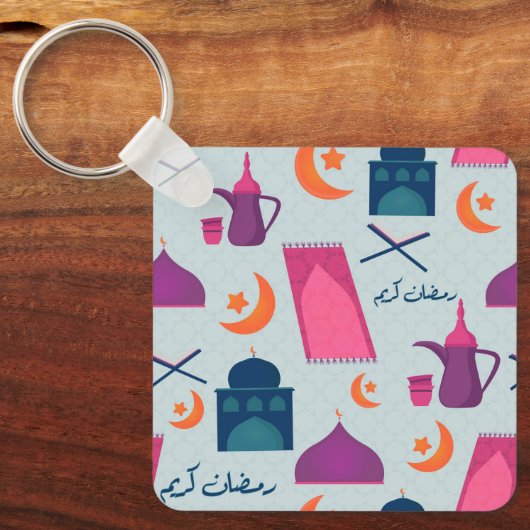 Happy Ramadan Pattern Schlüsselanhänger (Vorderseite)