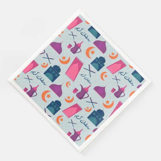 Happy Ramadan Pattern Serviette (Ecke)