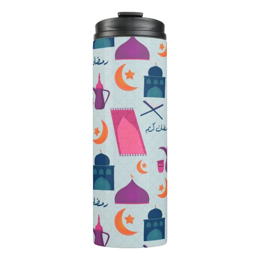 Happy Ramadan Pattern Thermosbecher (Vorderseite)