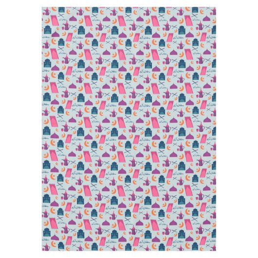 Happy Ramadan Pattern Tischdecke (Vorderseite)