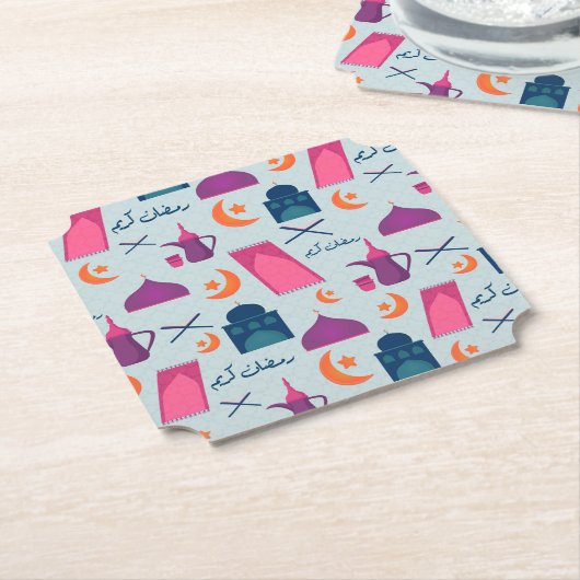 Happy Ramadan Pattern Untersetzer (angewinkelt)