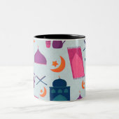 Happy Ramadan Pattern Zweifarbige Tasse (Mittel)