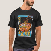 Happy Ramen Bowl Digital Japan Style Otaku Anime V T-Shirt (Vorderseite)