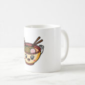 Happy Ramen Buddy Cute Food Character Sticker Kaffeetasse (VorderseiteRechts)