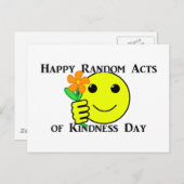 Happy Random Acts of Kindness Day Postkarte (Vorne/Hinten)