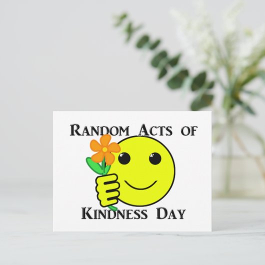 Happy Random Acts of Kindness Day Postkarte (Stehend Vorderseite)