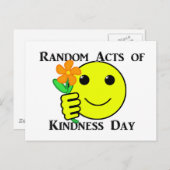 Happy Random Acts of Kindness Day Postkarte (Vorne/Hinten)