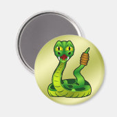 Happy Rattlesnake Magnet (Vorderseite/Rückseite)