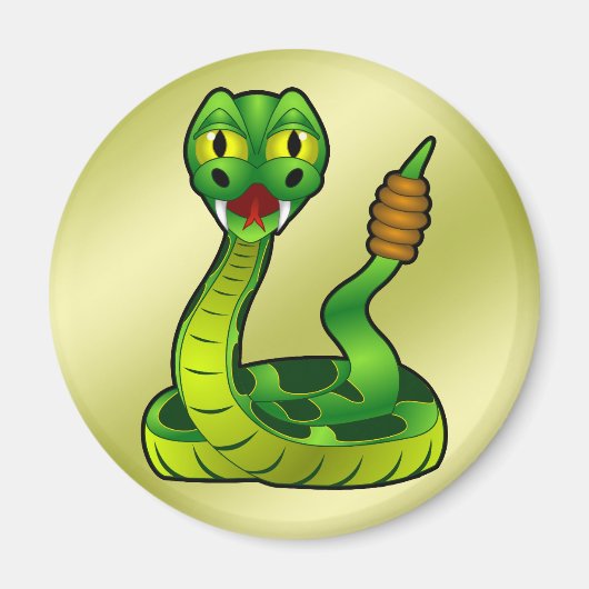 Happy Rattlesnake Magnet (Vorne)