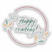 Happy Reading Cut-out Vinyl Sticker (Vorderseite)