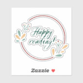 Happy Reading Cut-out Vinyl Sticker (Blatt)