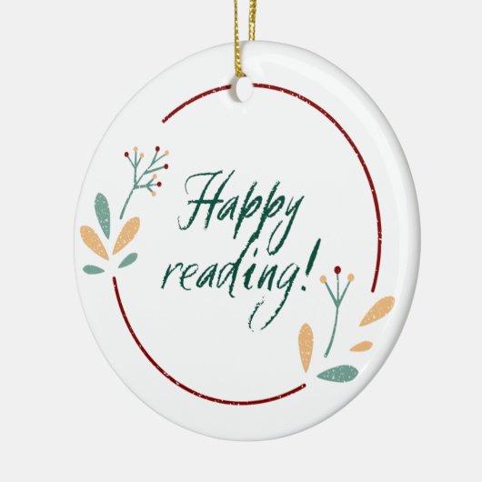 Happy Reading Keramik Ornament (Links)