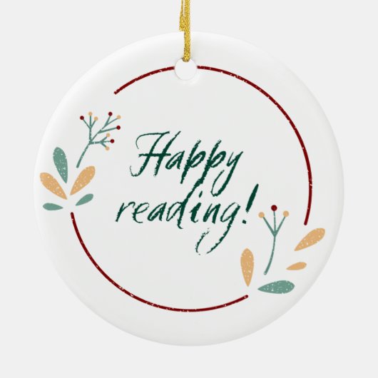 Happy Reading Keramik Ornament (Hinten)