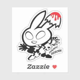 Happy Reborn Bunny Aufkleber