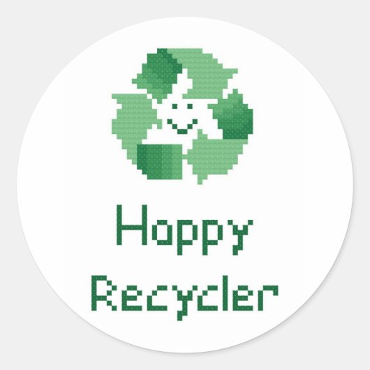 Happy Recycler Sticker (Vorderseite)