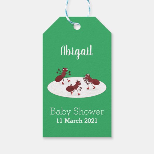 Happy Red Amants Eis Skaten Cartoon Geschenkanhänger (Vorderseite)