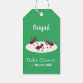 Happy Red Amants Eis Skaten Cartoon Geschenkanhänger (Rückseite)