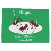 Happy Red Amants Eis Skaten Cartoon Große Geschenktüte (Rückseite)