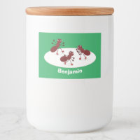 Happy Red Amants Eis Skaten Cartoon