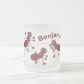 Happy Red Amants Eis Skaten Cartoon Mattglastasse (Mittel)