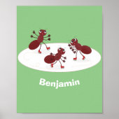 Happy Red Amants Eis Skaten Cartoon Poster (Vorne)