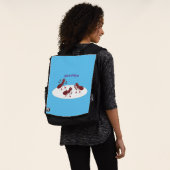 Happy Red Amants Eis Skaten Cartoon Rucksack (Ausgewaschen)