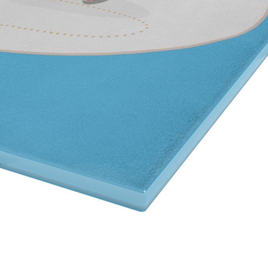 Happy Red Amants Eis Skaten Cartoon Schneidebrett (Ecke)