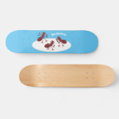 Happy Red Amants Eis Skaten Cartoon Skateboard (Horizontal)