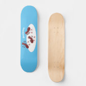 Happy Red Amants Eis Skaten Cartoon Skateboard (Vorderseite)