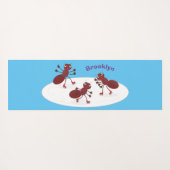 Happy Red Amants Eis Skaten Cartoon Yogamatte (Rückseite (Horizontal))