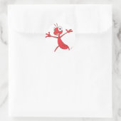 Happy Red Ant Jumping for Joy Runder Aufkleber (Tasche)