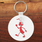 Happy Red Ant Walking Schlüsselanhänger (Vorderseite)