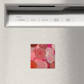 Happy Red Circles Magnet (In Situ (Geschirrspüler))