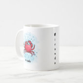 Happy Red Crab Aquarell Kaffeetasse (Vorderseite Links)