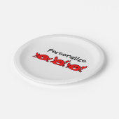 Happy Red Crabs Beach Party Pappteller (Schrägansicht)