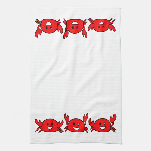Happy Red Crabs Handtuch (Vertikal)