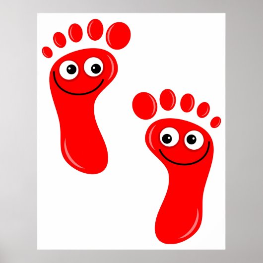 Happy Red Feet Poster (Vorne)