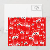 Happy Red Feet Postkarte (Vorne/Hinten)