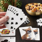 Happy Red Fox OWN ART Vixen Wilde Natur Spielkarten (In Situ)